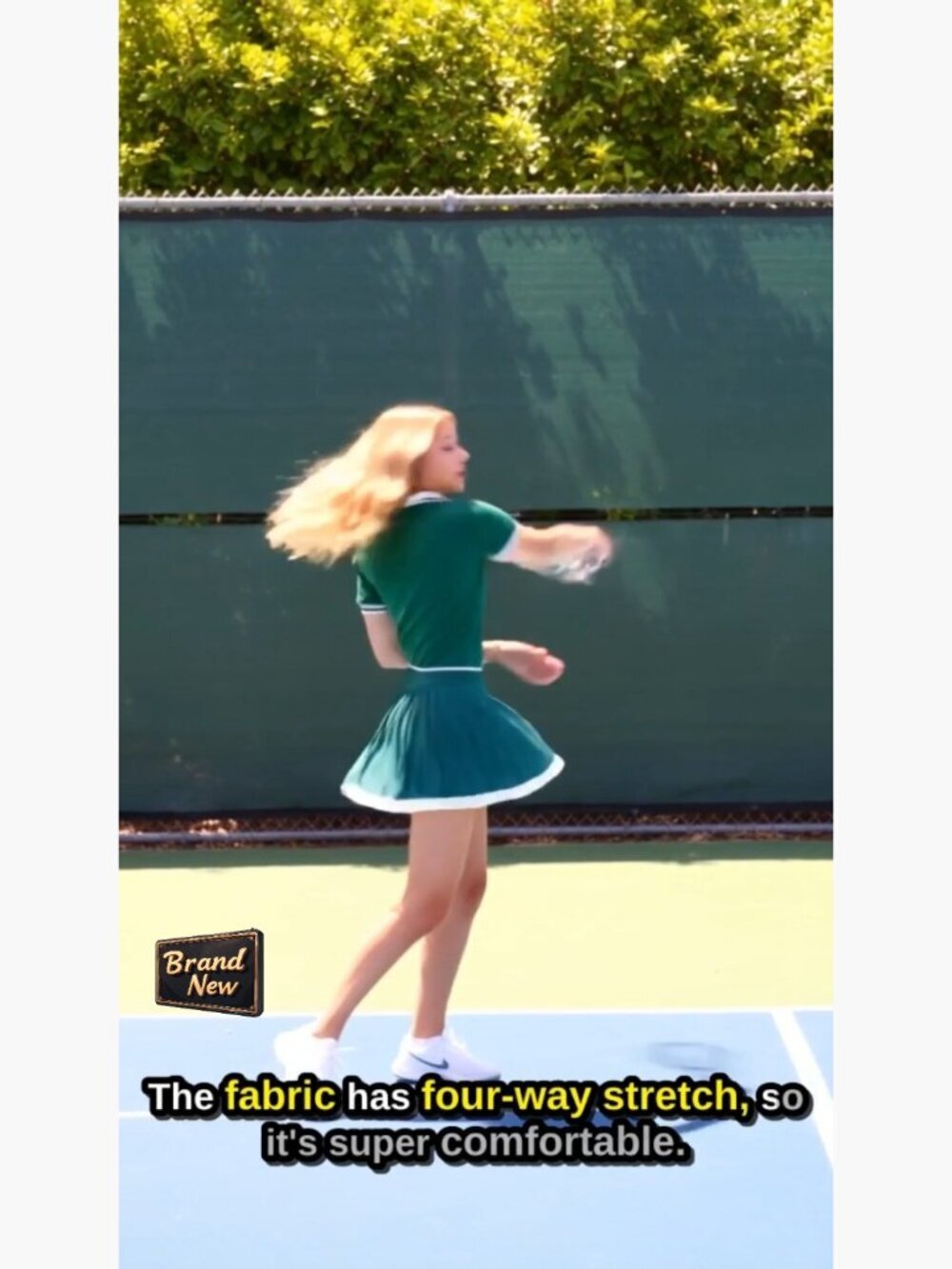 Women's 2-Piece Tennis Skirt Set with Built-In Shorts & Pockets - Picture 7 of 7